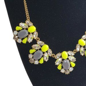 J. Crew Yellow & Gray Statement Necklace